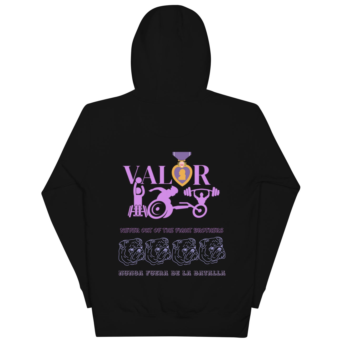 VALOR IN SACRIFICE Purple Heart Marine Veterans Tactical Hoodie | TACTICAL UNISEX ADULT HOODIE | TRAINING HOODIE | GYM HOODIE | VET HOODIE